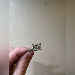 Elegant Silver Butterfly Ring